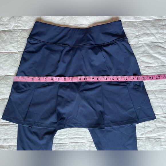 Renwick Navy Performance Pleated Skirted Leggings Golf Tennis Preppy - Small - Picture 8 of 10